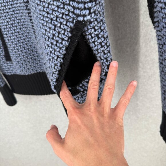 Krimson Klover Womens MVP3 Full Zip Sweater Size XS Blue Black Elbow Patch Wool - Picture 6 of 16